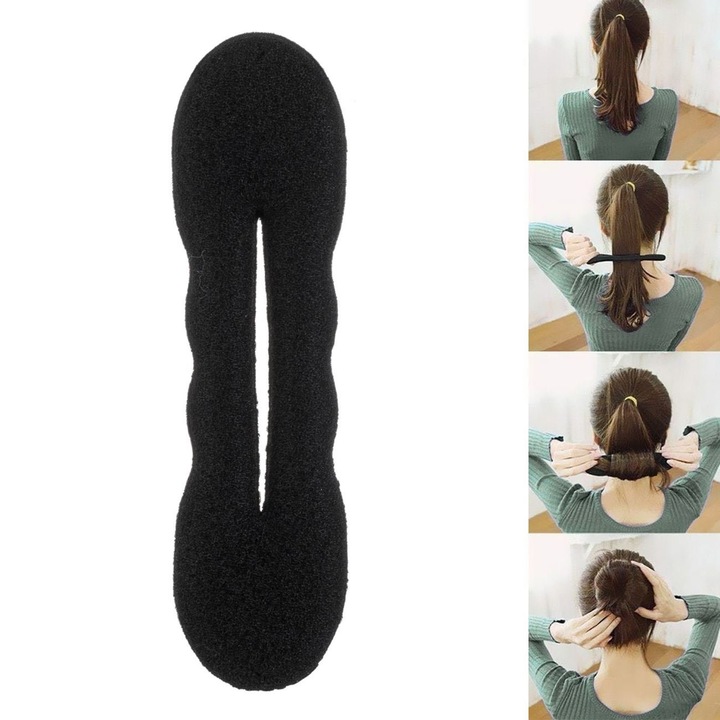 Accesoriu Coc, Bun Roller, Deschidere, Negru, 13 cm