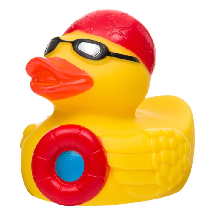 Műanyag kacsajáték, úszó, sárga, 10x9 cm