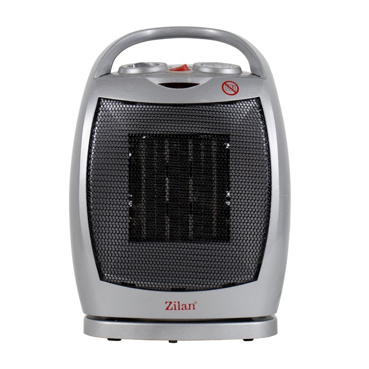 Kerámia hősugárzó, Zilan 1500W, Állítható termosztát, Oszcilláció, Felborulás elleni védelem