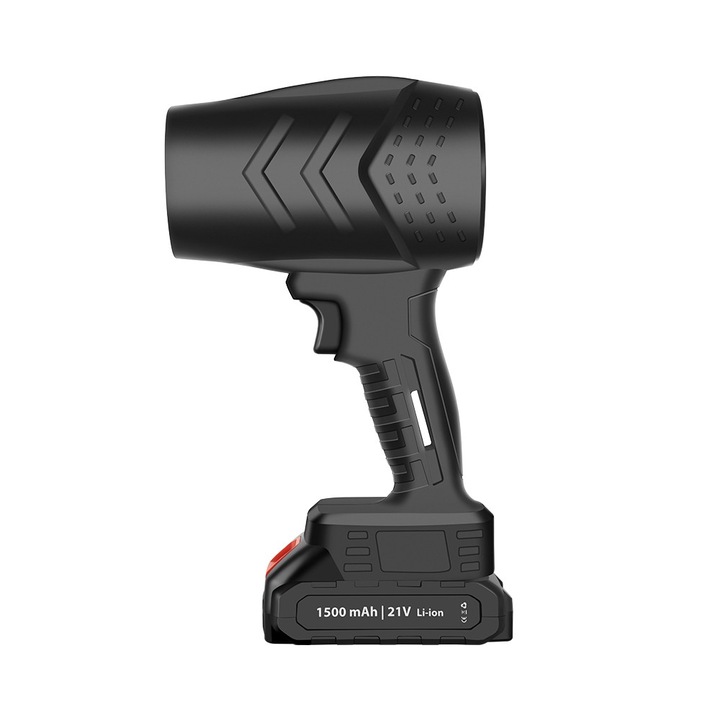 Suflanta de Aer Multifunctionala Portabila, Incarcare Auto, pentru Gratar, Masina, Indepartare Frunze si Praf, 1500 mAh, Viteta de Rotatie 25000 RPM, 2 Baterii de Li si Incarcator, Negru