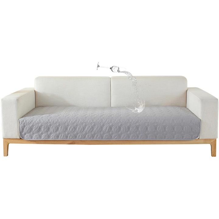 Водоустойчив калъф за диван, 30x70 инча, светло сив, комплект защита за кучета и деца