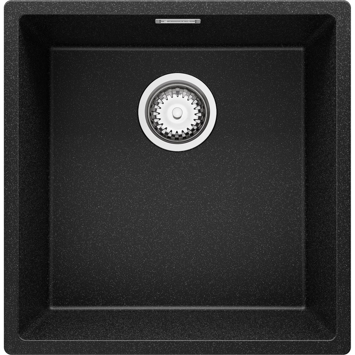 Chiuveta sub blat 46x47cm, Chiuveta 1 Cuva + Sifon, Pentru dulap de 50cm, Londra Primagran Grafit