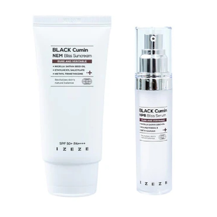 Pachet Crema cu factor de protectie Black Cumin NEM, IZEZE, 50 ml + Ser Black Cumin NPB, IZEZE, 30 ml