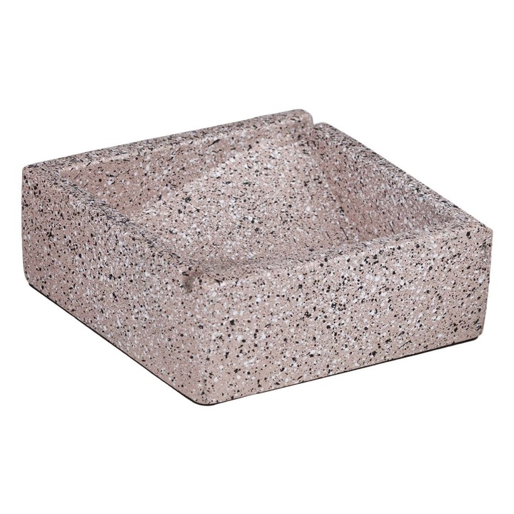 Квадратен керамичен пепелник Гранит Сив 11.5x11.5x4см