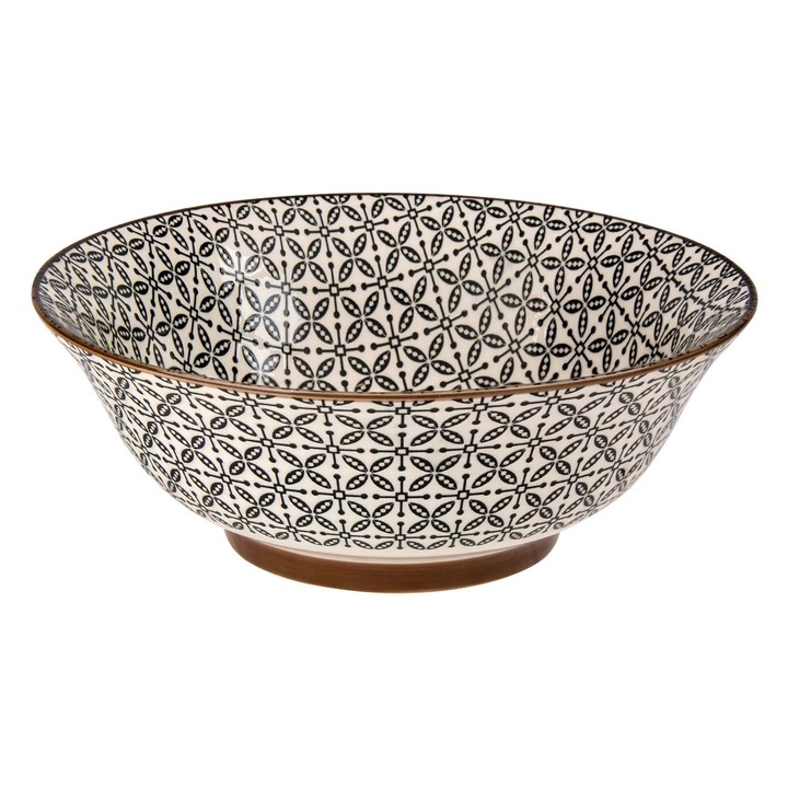 Керамична купа, кръгъл модел, различни модели, многоцветна, диаметър 21 см, вместимост 960 мл