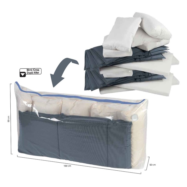 Sac Depozitare Vid, 3D, Dimensiuni 180x50x90cm, Transparent