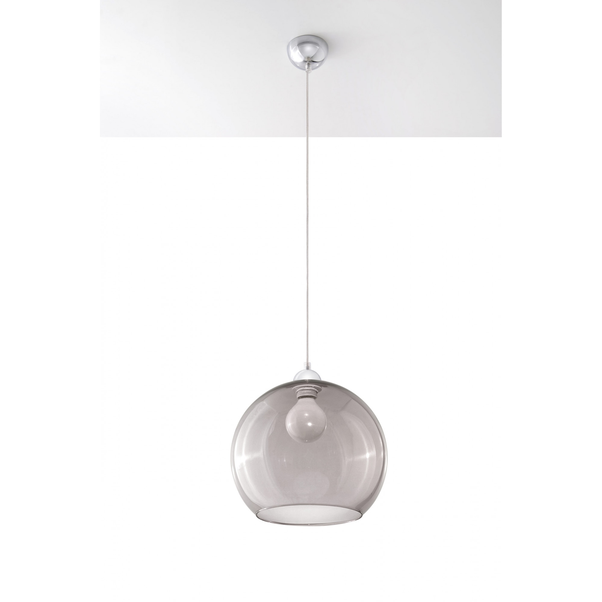 Pendul Sollux Lighting Ball E27, 60W, Modern Design, Gri