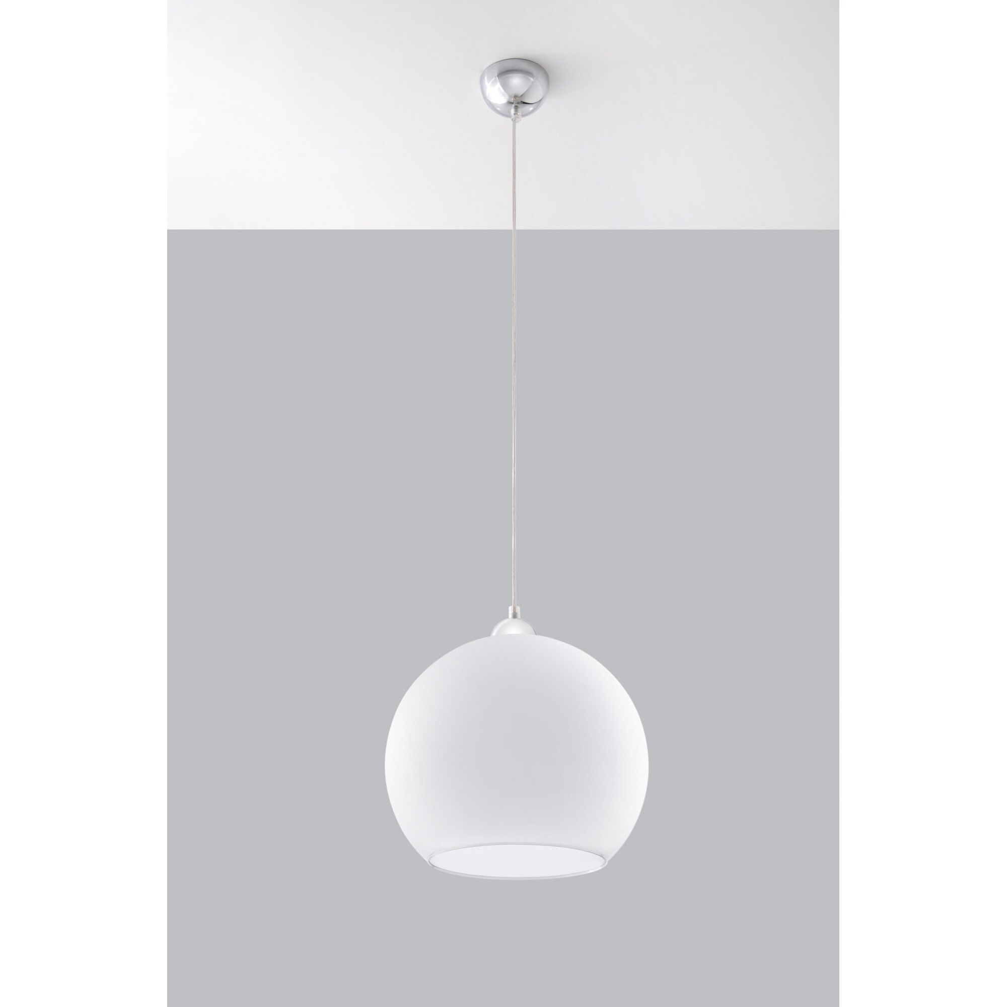 Pendul Sollux Lighting Ball E27,60W, Modern Design, Alb