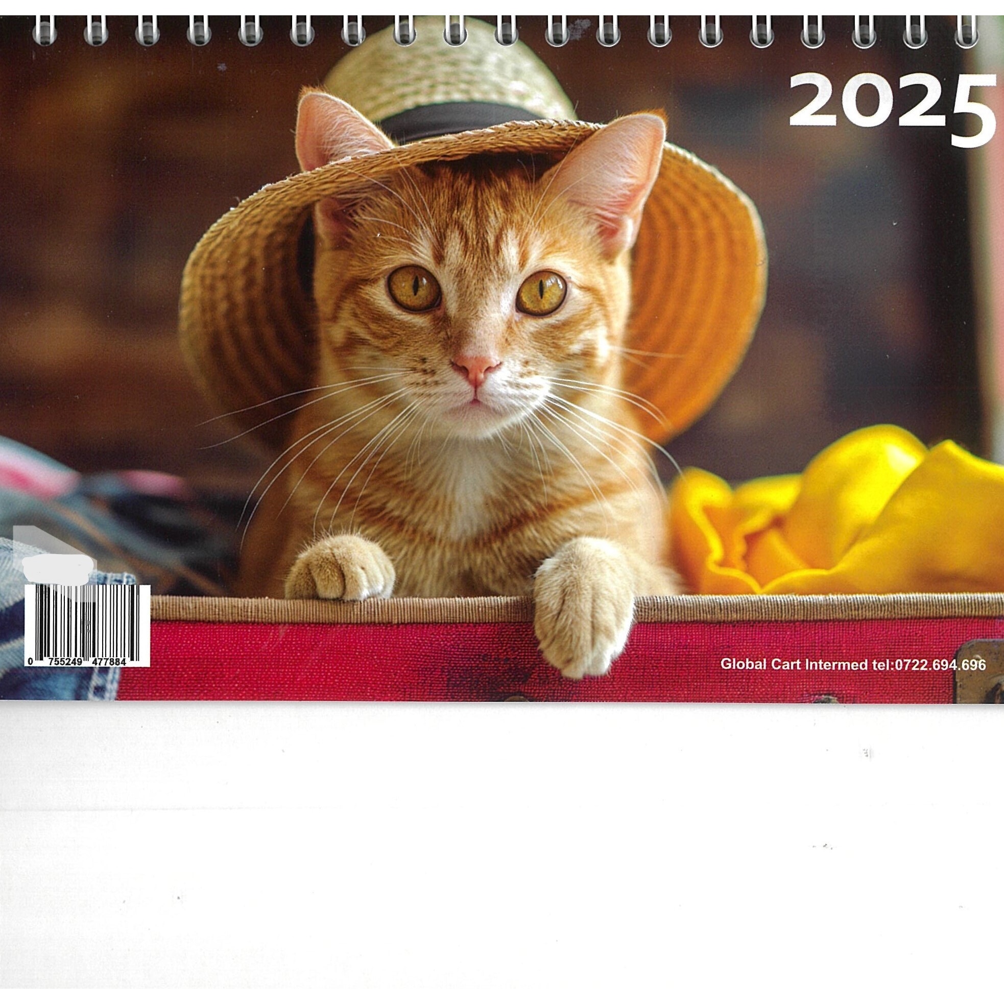 Calendar cu pisici de birou anul 2025, 12 file, Global Intermed eMAG.ro