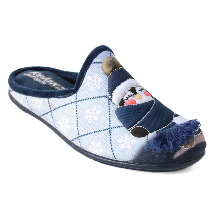 Relax Relax női szobapapucs pingvin figurával W24-959_BLUE 07464