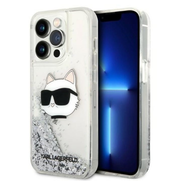 Husa Protectie pentru iPhone 14 Pro Max, AIR Safe, X69, Lexgard, Argintiu Choupette Head