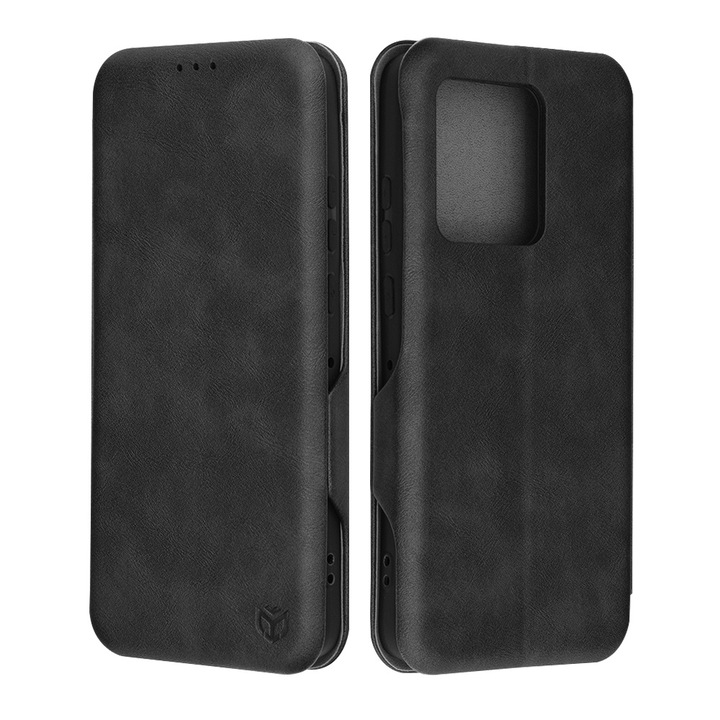 Husa de protectie flip cover compatibila cu Motorola Edge 50 Neo/ThinkPhone 25, Safe Wallet Plus, piele ecologica, Negru