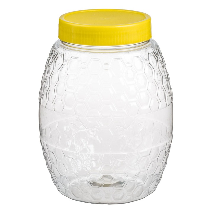 Recipient Miere, Model Celular, Capacitate 1.5L, Capac Galben