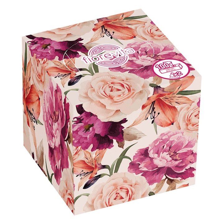 Servetele la cutie floral 100buc - 2 ply
