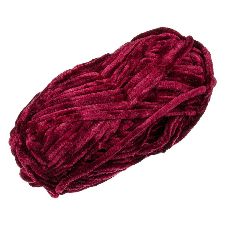 Kötőcérna, Bársony, Poliészter, Hossz 43m, Súly 50g, Szín Piros