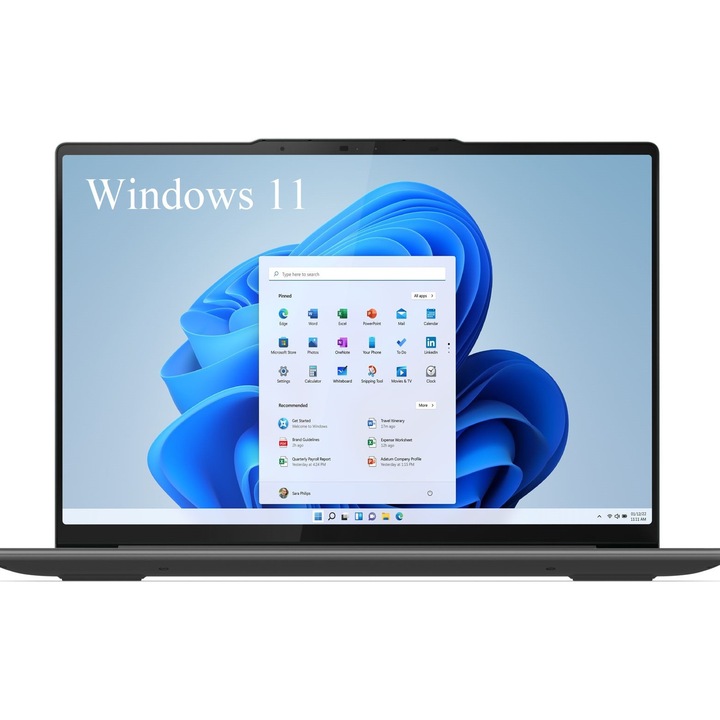 Laptop Lenovo Yoga Pro 7 14ARP8, 14.5" 2.5K 2560x1600 IPS 350nits 90Hz, AMD Ryzen 7 7735HS 8 magos, 16 GB LPDDR5, 1TB SSD m2 PCIe, AMD Radeon 680M Graphics, Alumínium tok 1.49 kg Storm Grey