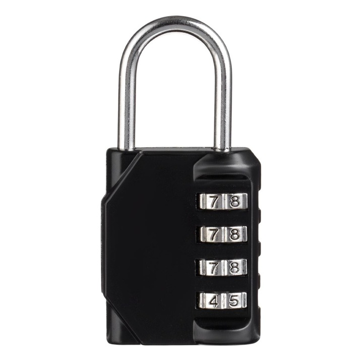 Lacat Cifru, Negru, 40mm, 4 Cifre