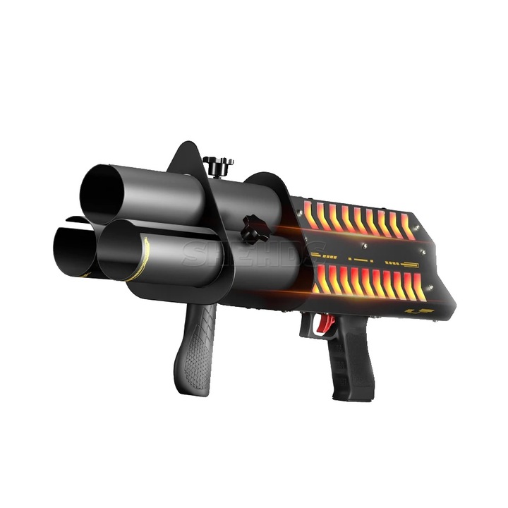 Оръдие за фойерверки, 1 комплект с 3 глави, 15W, високоякостен алуминий, 55x23x10см