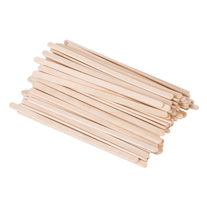 Set Spatule Ceara Epilare, Lemn, 14x0.5 cm, 70 Bucati