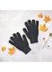 Manusi Chenille, Dama, Negru, 1 Pereche