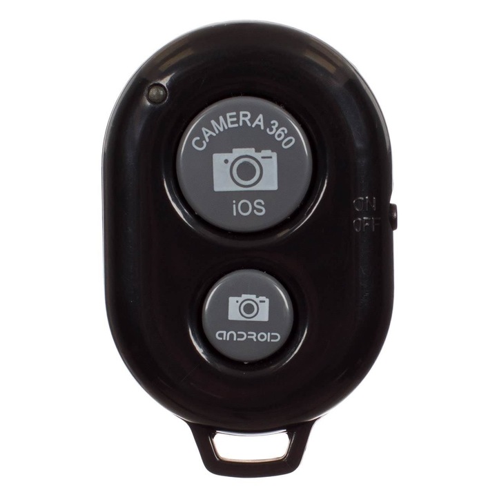 Видео джаджа, Bluetooth дистанционно управление, I Shutter, Цвят черен, Съвместим с iOS/Android, Размери 3x4,8x1 см