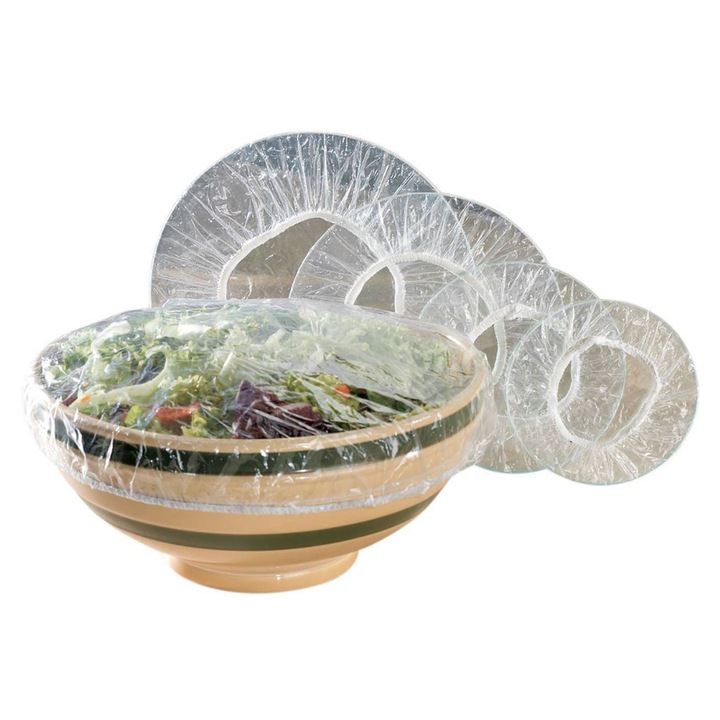 Capace pentru boluri transparente de plastic - 10buc (2 marimi)