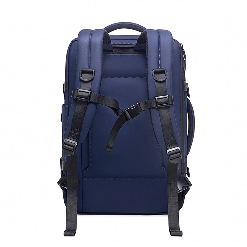 Rucsac cu Vacuum, 22-45 L, Multifunctional, Rezistent la apa, Pompa de aer inclusa, Laptop 15.6 inchi, 46x15x32 cm, Albastru