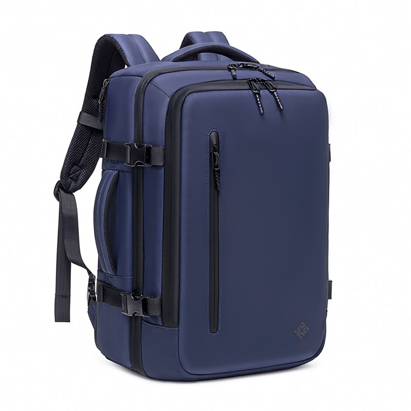 Rucsac cu Vacuum, 22-45 L, Multifunctional, Rezistent la apa, Pompa de aer inclusa, Laptop 15.6 inchi, 46x15x32 cm, Albastru
