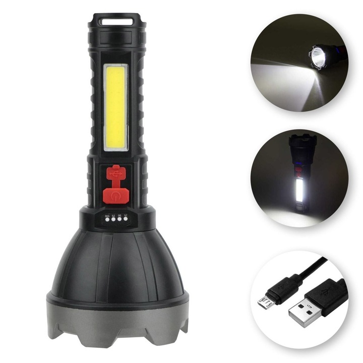 Презареждаем LED фенер USB 1200mAh 19см