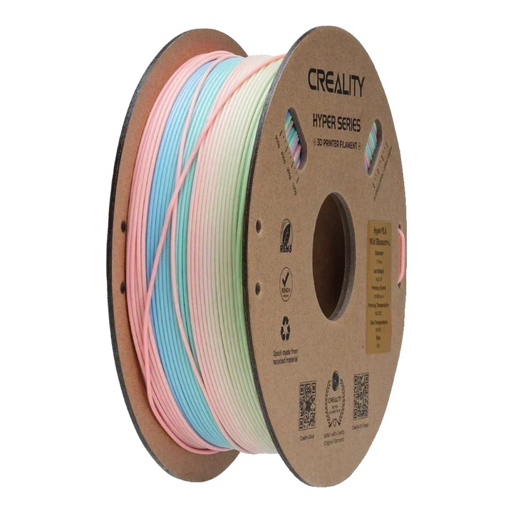 Filament 3D Creality, Wild Blossom-Long, 1.75mm, 1KG, 190-230C, 30-300 mm/s