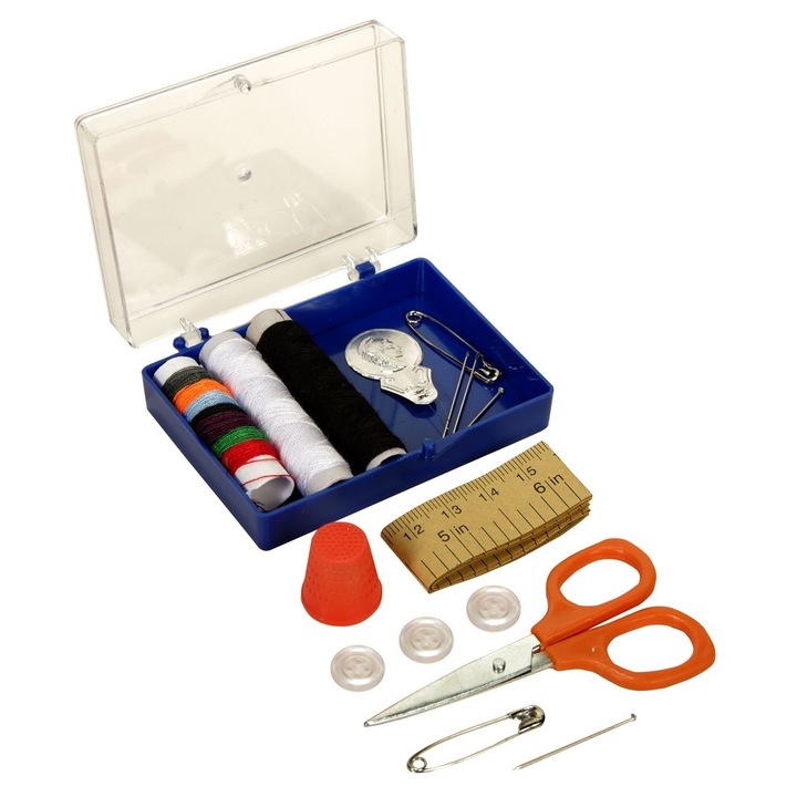 Set Croitorie Multicolor, 12 Piese, Diverse Accesorii, Cutie Plastic