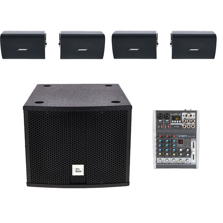 Амбиентна аудио система 4.1, Активен субуфер + 4 Bose FS2SE, Bluetooth, USB