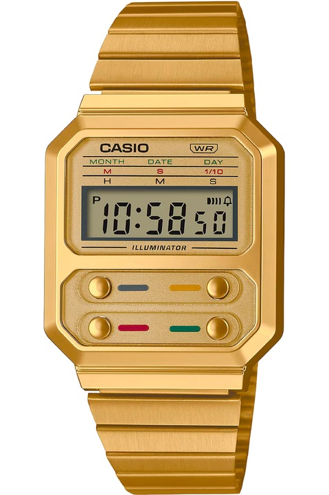 Uniszex karóra CASIO Retro Vintage Casual UNX DIG SS GOLD