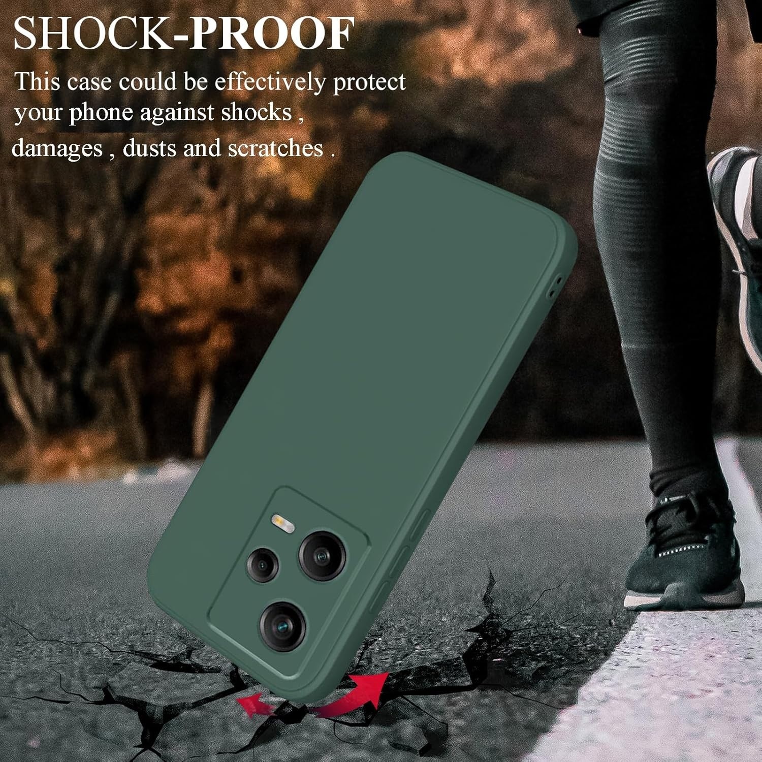 Husa de Protectie, Flippy, pentru Xiaomi Redmi Note 12 Pro 5G, Liquid Silicone, cu Microfibra pe Interior, Protectie Antisoc, Compatibil Incarcare Wireless, Verde