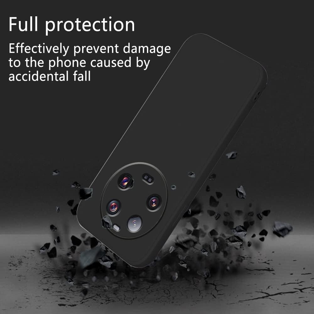 Husa de Protectie, Flippy, pentru Xiaomi 14 Ultra, Liquid Silicone, cu Microfibra pe Interior, Protectie Antisoc, Compatibil Incarcare Wireless, Negru