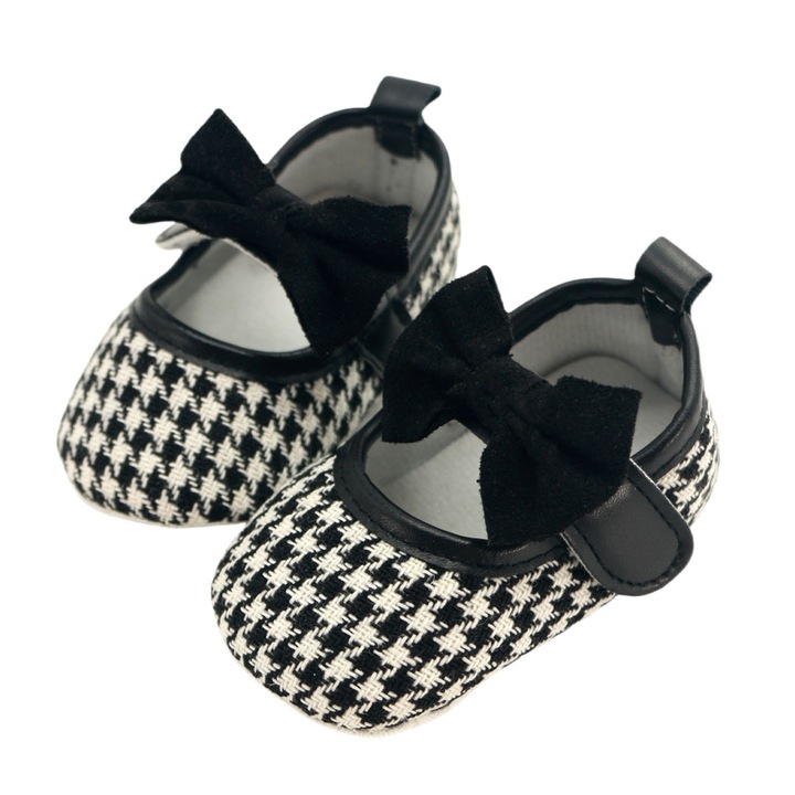 Botosei cu funda pentru fete, primii pasi, 43064-H01, negru, 11 EU