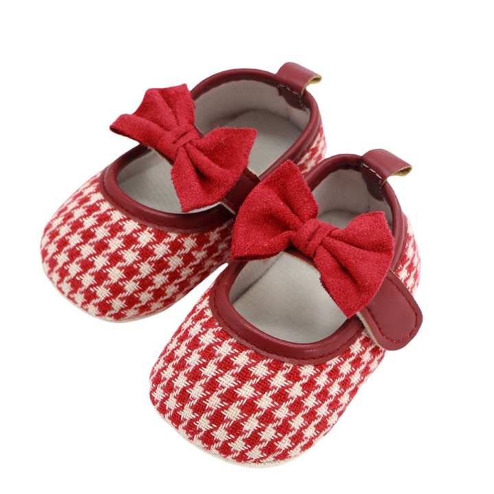 Botosei cu funda pentru fete, primii pasi, 43064-H01, rosu, 13 EU