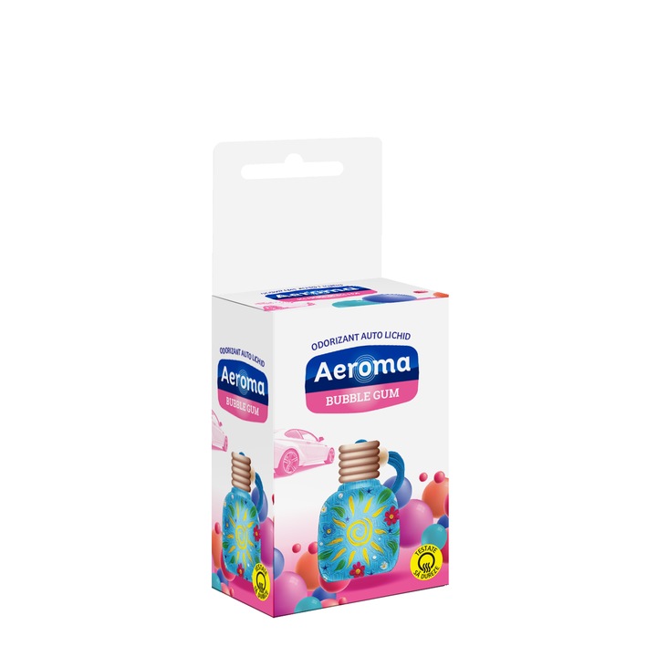 Odorizant auto, Aeroma Sticluta Color Blue, Bubble Gum 6ml