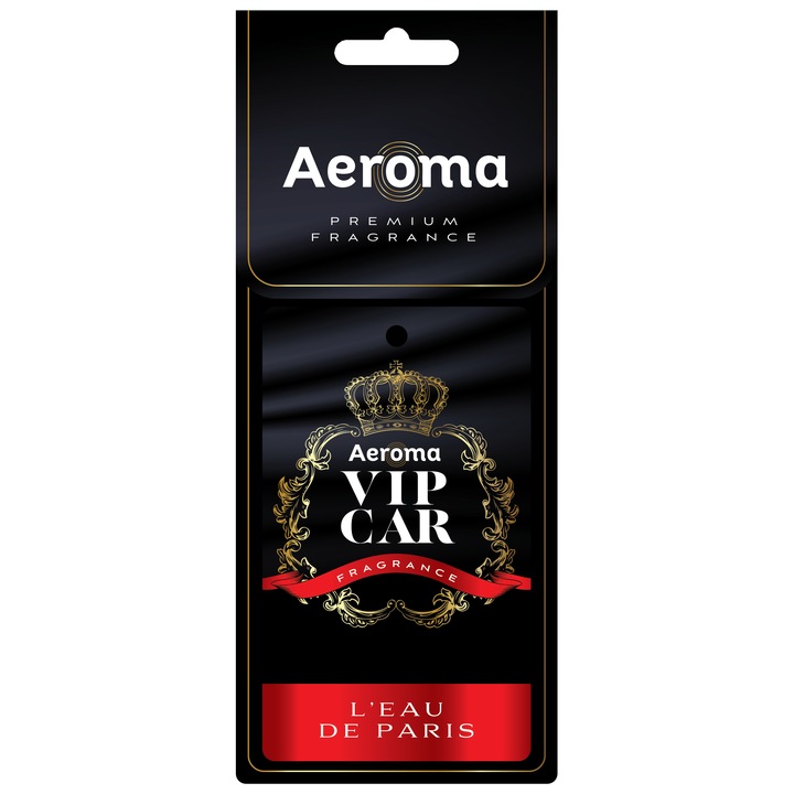 Odorizant auto carton, Aeroma Vip Car, L'eau de Paris