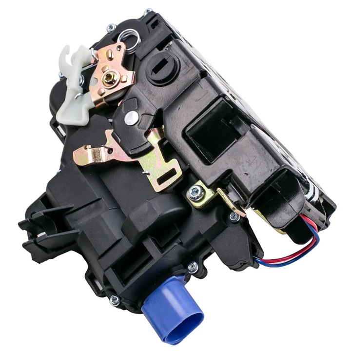 Jobb hátsó ajtózár állítómű, kompatibilis VW Polo 9N, 6 tűs, fekete, 16x12cm