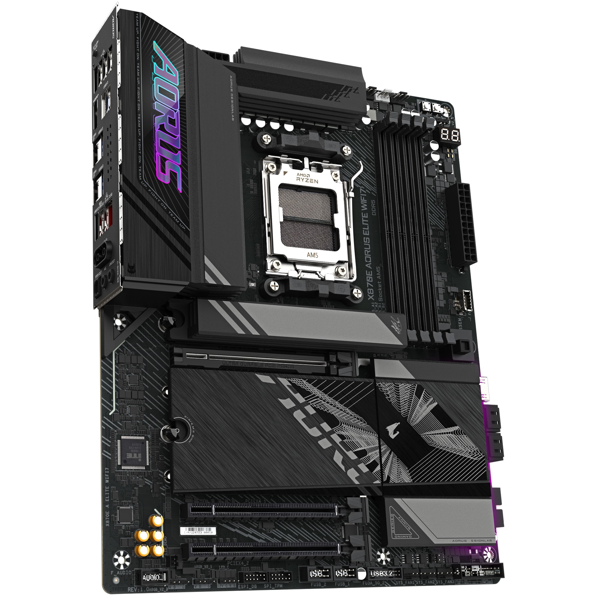Placa de baza GIGABYTE X870E AORUS ELITE WIFI7, AM5, DDR5, Wi-Fi