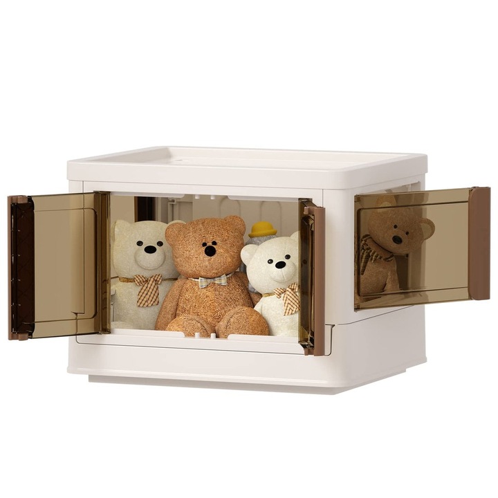 Пластмасови контейнери за съхранение, HAIXIN с капак, 72 л, 3 бр