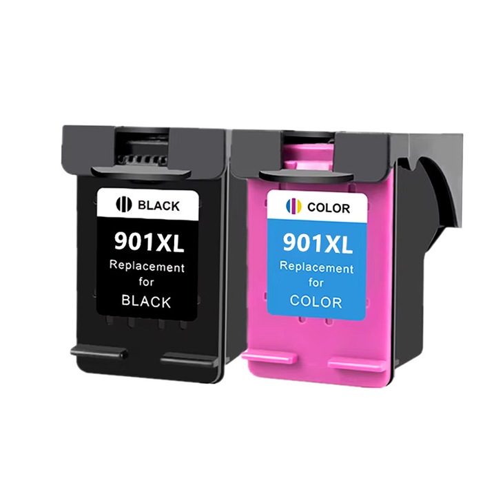 2 db kompatibilis HP 901XL fekete (CC654A) és 901XL színes (CC656A) tintapatron készlet, 700 oldal, HP OfficeJethez