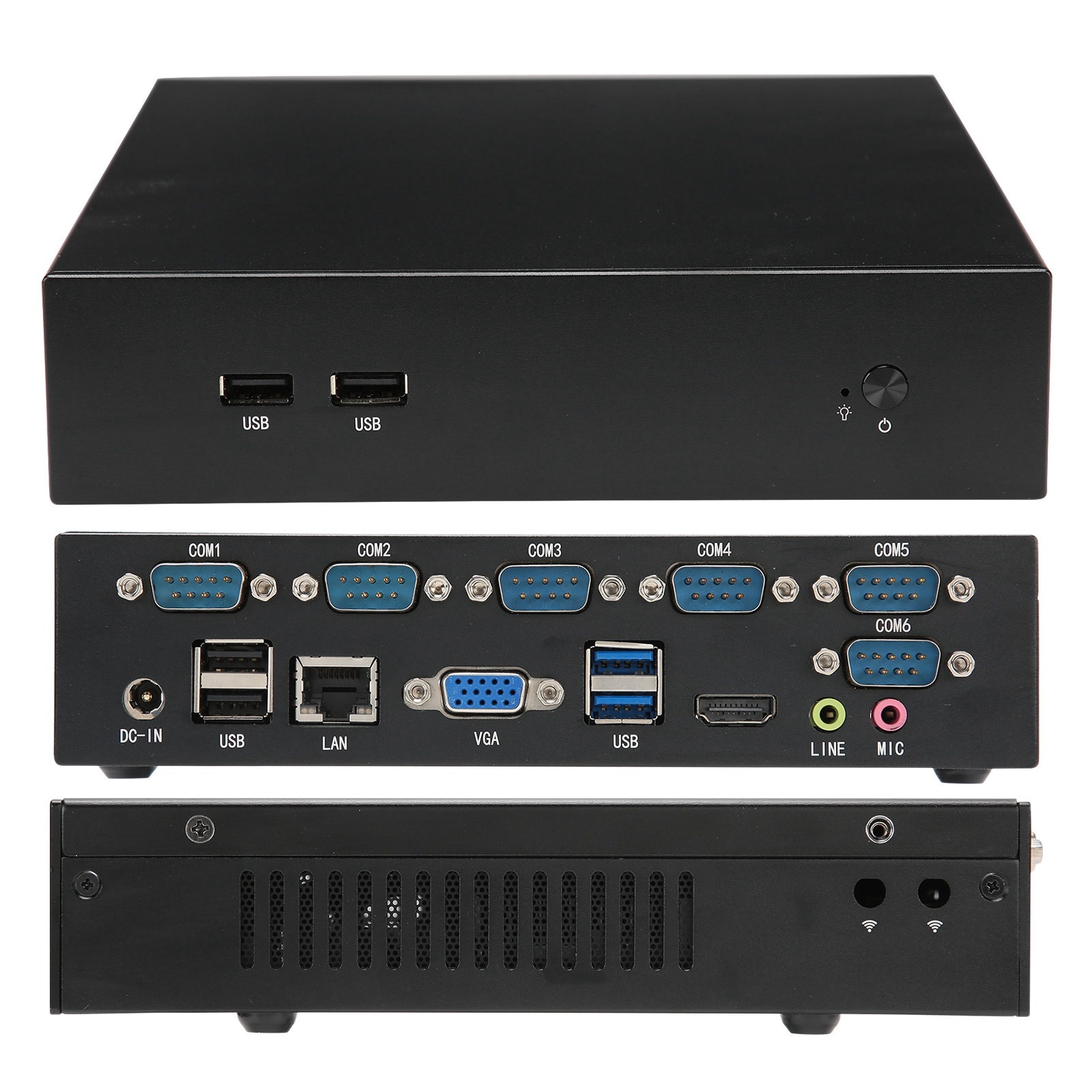 Mini PC, Mmgoqqt, Intel Core I7-6500U, 8GB RAM, 64GB SSD, Negru