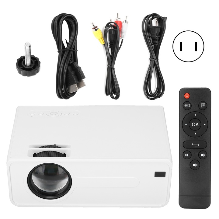 Mini videoprojektor, longziming, AN28-wifi, 1280x720p felbontás, 26-156 hüvelykes vetítés, WiFi kapcsolat