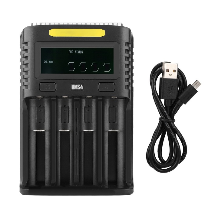 Incarcator inteligent USB cu patru sloturi pentru baterie pentru NITECORE UMS4, Enforose