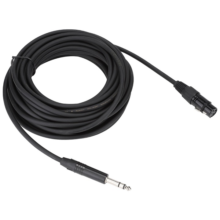 6,35 mm-es sztereó audio hosszabbító adapter kábel, apa XLR anya (10 m)