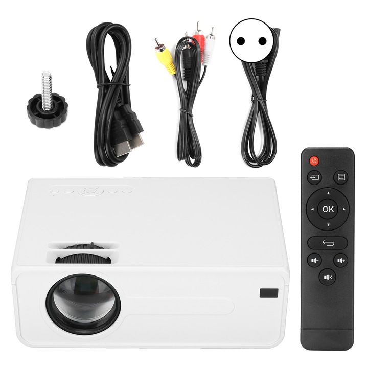 Mini videoprojektor, longziming, AN28-wifi, 1280x720p felbontás, 26-156 hüvelykes vetítés, WiFi kapcsolat