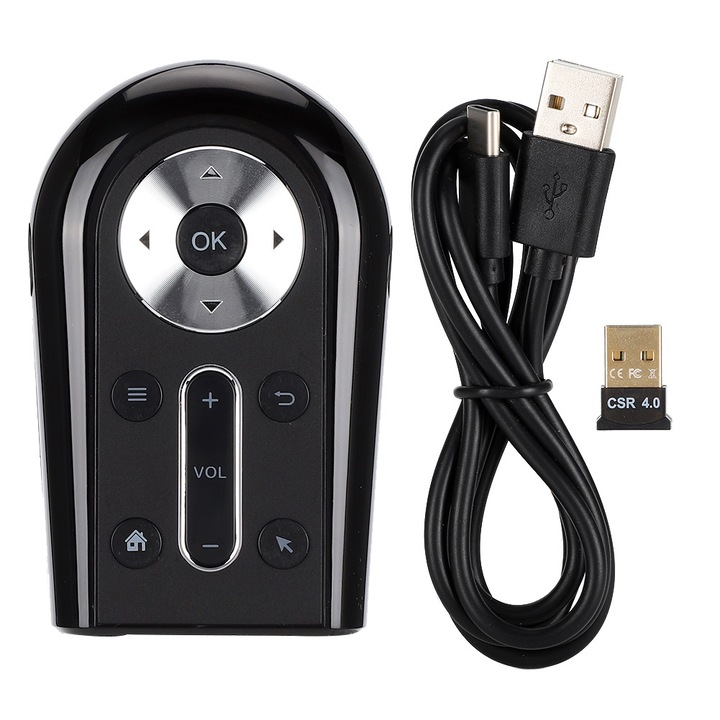 Intelligens távirányító lézeres projekcióval, Jormftte, 92x58x24mm, Windows/Android/Linux rendszerekhez