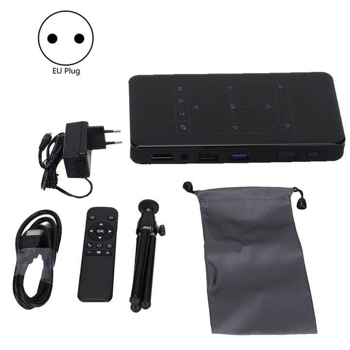 Okos Jormftte P09-II videoprojektor, DLP, 4K, 60-120 hüvelyk, fekete